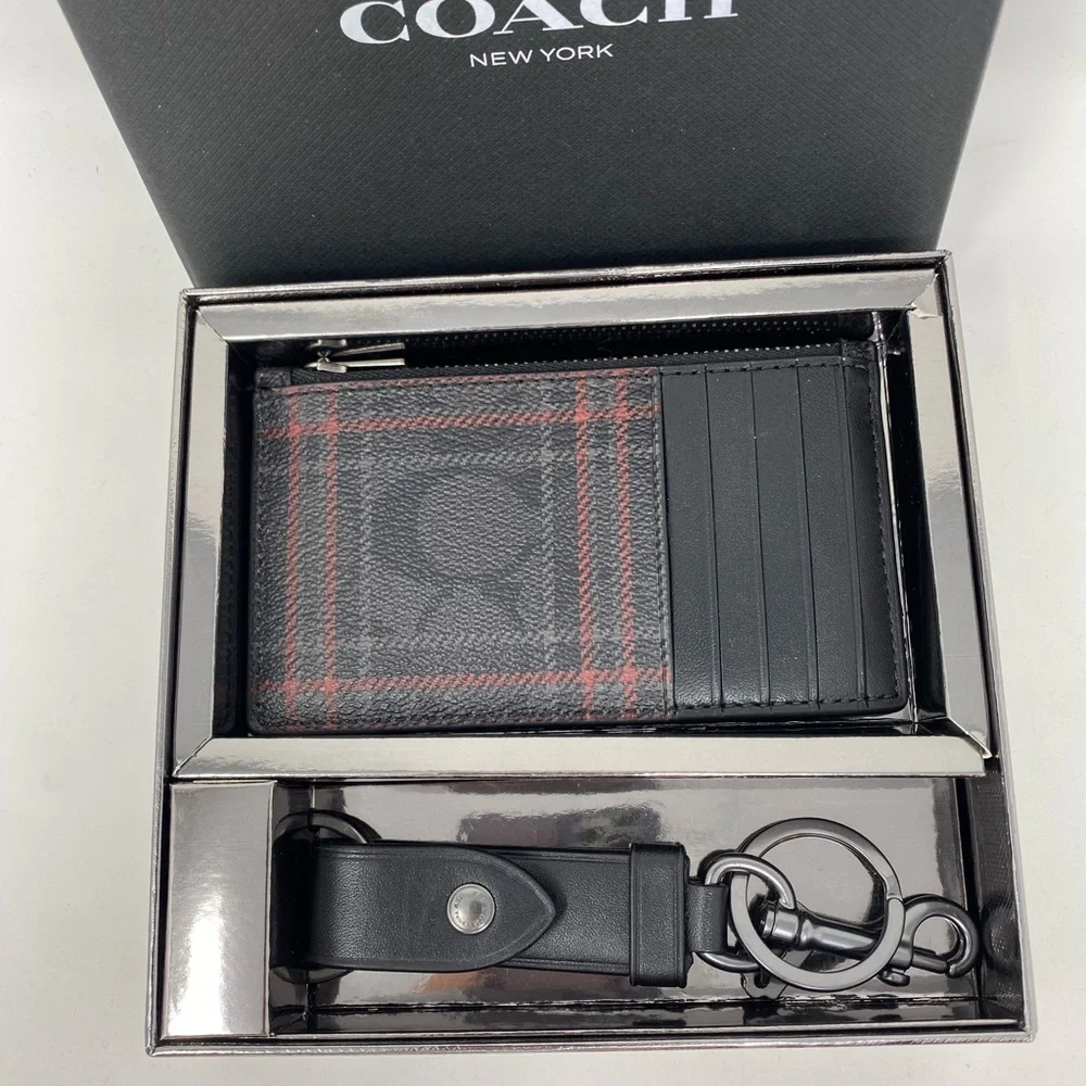 NWT 2 PCs Coach Card Case & Key Fob